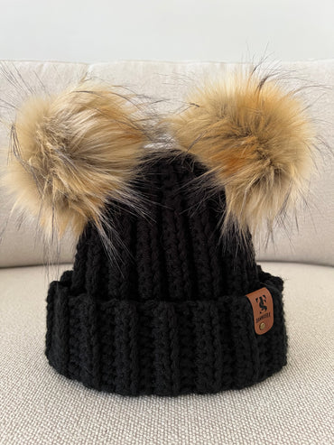 Serene Beanie-Double Pom Pom